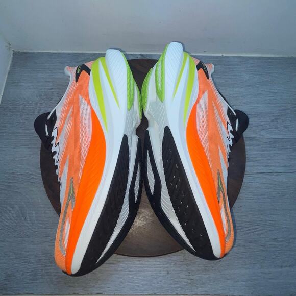 Hoka Mach X 3 Men’s Size 12.5 D White Orange Running Shoes Sneakers 1168720 WNG